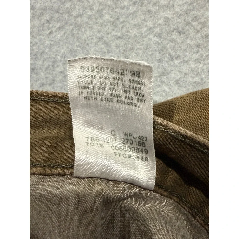 Levis 550 Relaxed Fit Brown Denim Jeans Mens 36x30 Cotton Tapered Leg 00550-0549